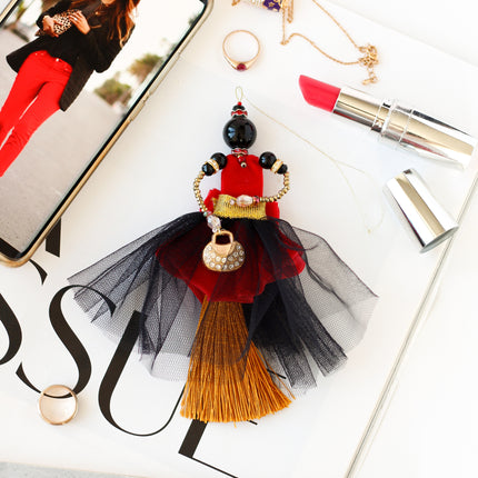 DIY Jewelry making kit "Pendant doll – Luxurious ruby"