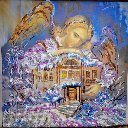 Canvas for bead embroidery "In the arms of an angel" 11.8"x11.8" / 30.0x30.0 cm