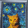 DIY Bead Embroidery Kit "Starry Cat" 13.8"x10.2" / 35.0x26.0 cm