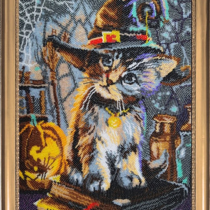 DIY Bead Embroidery Kit "Wizard" 14.2"x9.8" / 36.0x25.0 cm