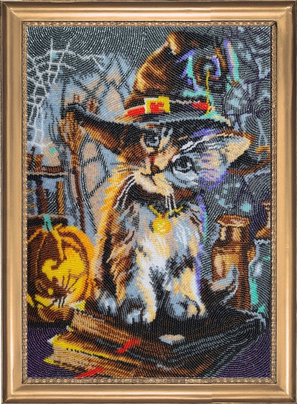 DIY Bead Embroidery Kit "Wizard" 14.2"x9.8" / 36.0x25.0 cm