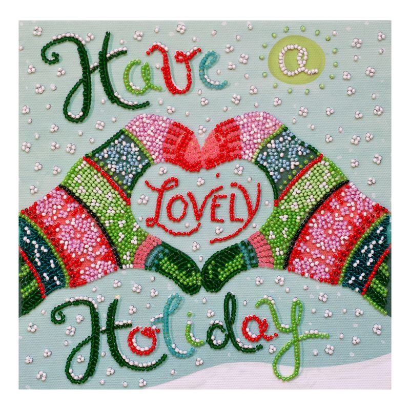 DIY Bead Embroidery Kit "Have a lovely holidays"