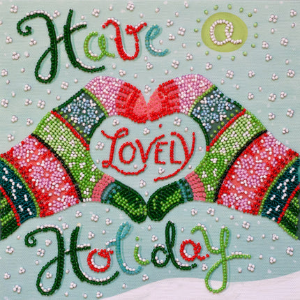 DIY Bead Embroidery Kit "Have a lovely holidays"