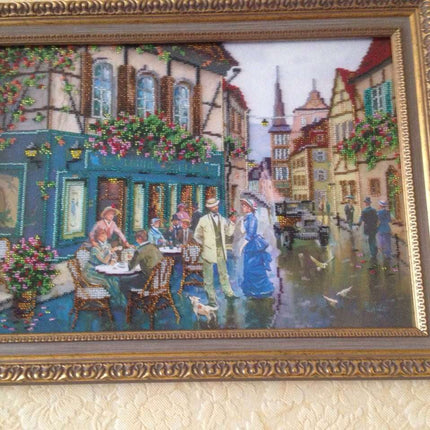 DIY Bead Embroidery Kit "The elegant century" 16.7"x11.8" / 42.5x30.0 cm