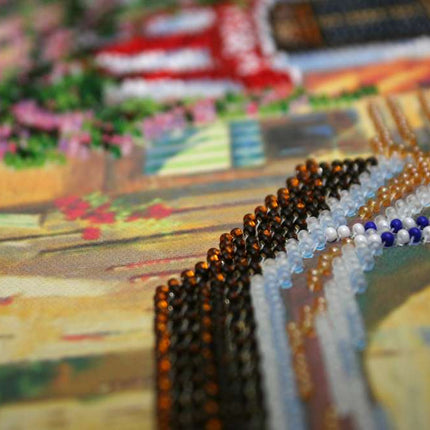 DIY Bead Embroidery Kit "Venetian Cafe" 16.5"x12.6" / 42.0x32.0 cm
