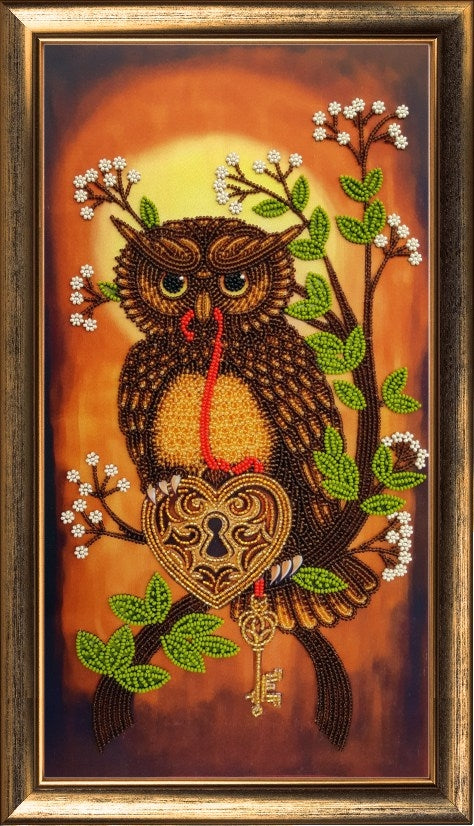 DIY Bead Embroidery Kit "Key to Wisdom" 15.0"x7.9" / 38.0x20.0 cm