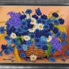 DIY Bead Embroidery Kit "Basket with Cornflowers" 9.8"x14.2" / 25.0x36.0 cm