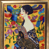 DIY Bead Embroidery Kit "Lady with Fan (after G. Klimt)" 12.6"x22.4" / 32.0x57.0 cm