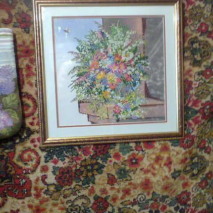 Canvas for bead embroidery "Summer Palette" 11.8"x11.8" / 30.0x30.0 cm