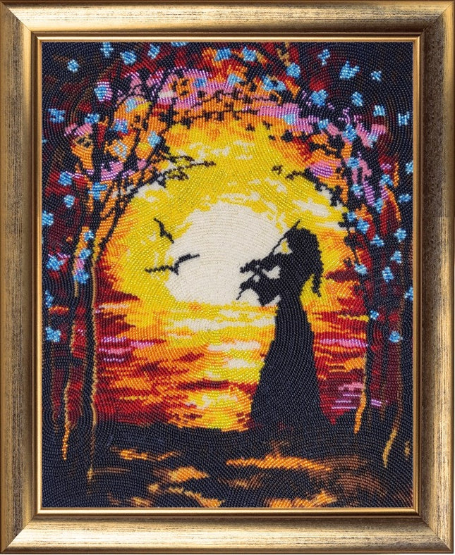 DIY Bead Embroidery Kit "Violinist" 13.4"x10.6" / 34.0x27.0 cm