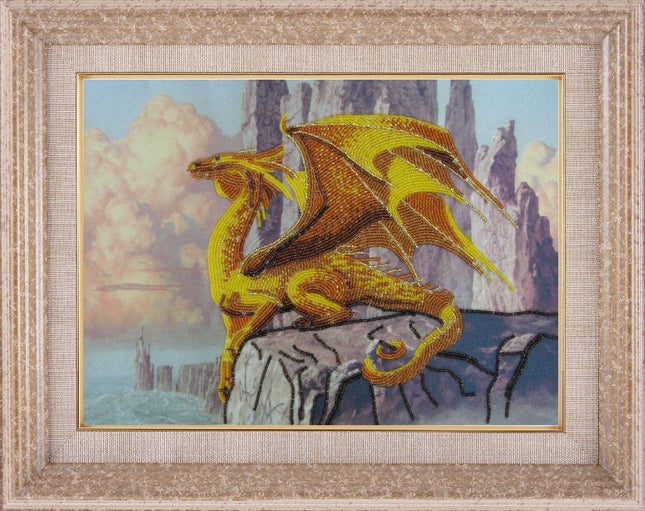 DIY Bead Embroidery Kit "Dragon" 10.2"x13.8" / 26.0x35.0 cm
