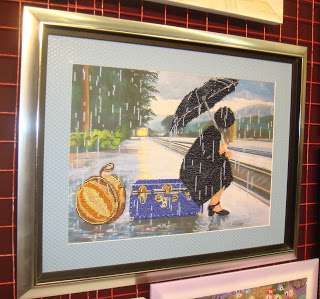 DIY Bead Embroidery Kit "The parting" 18.1"x12.6" / 46.0x32.0 cm