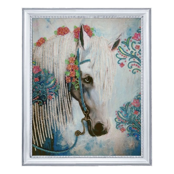 DIY Bead Embroidery Kit "Beauty" 13.4"x10.6" / 34.0x27.0 cm