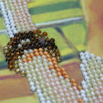 DIY Bead Embroidery Kit "At the race track" 17.7"x11.8" / 45.0x30.0 cm