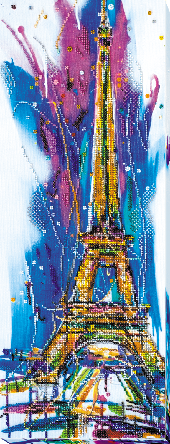 DIY Bead Embroidery Kit "Eiffel Tower" 8.3"x22.0" / 21.0x56.0 cm