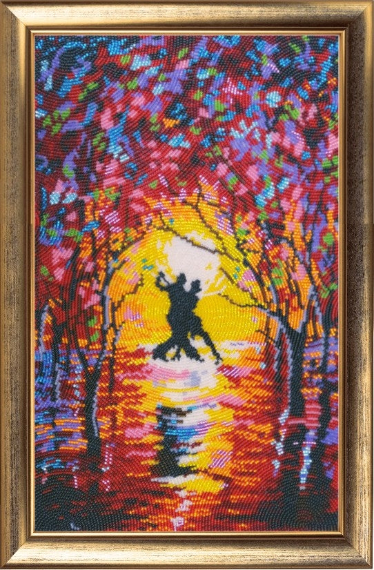DIY Bead Embroidery Kit "Sunset Tango" 13.8"x8.7" / 35.0x22.0 cm