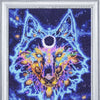 DIY Bead Embroidery Kit "Starry Wolf" 14.2"x10.2" / 36.0x26.0 cm