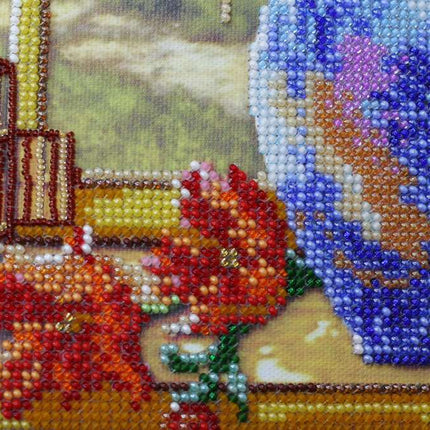DIY Bead Embroidery Kit "Spring is everywhere-2" 10.2"x13.8" / 26.0x35.0 cm