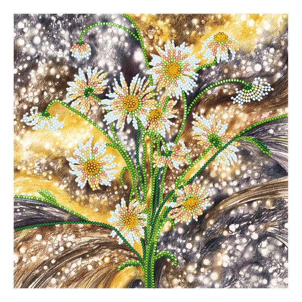 Canvas for bead embroidery "Flecks of sunlight" 7.9"x7.9" / 20.0x20.0 cm