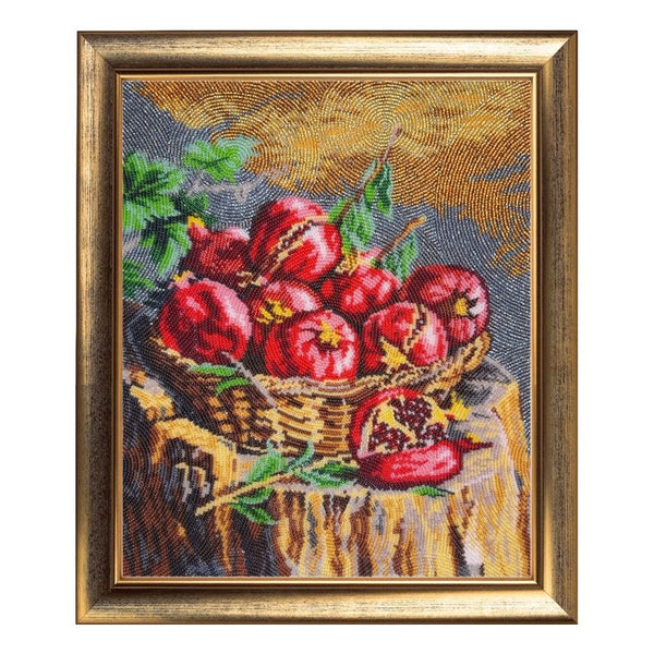 DIY Bead Embroidery Kit "Still-life with Pommegranate" 13.8"x10.6" (35.0x27.0 cm)