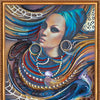 DIY Bead Embroidery Kit "Colors of Africa" 11.8"x15.7" / 30.0x40.0 cm