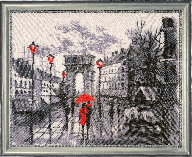 Bead DIY Embroidery Kit "Arch of Triumph (after O. Darchuk)" 10.6"x13.4"/ 27.0x34.0 cm