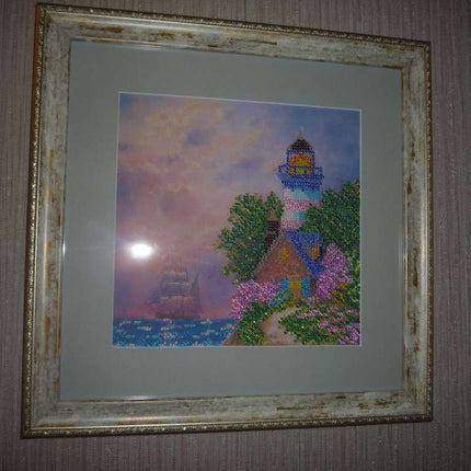 Canvas for bead embroidery "Beacon" 7.9"x7.9" / 20.0x20.0 cm