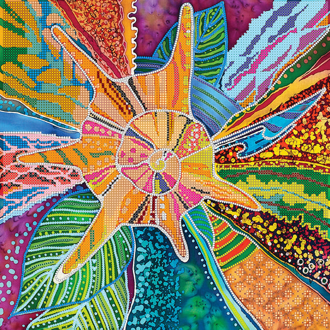 Canvas for bead embroidery "Summer mood" 11.8"x11.8" / 30.0x30.0 cm