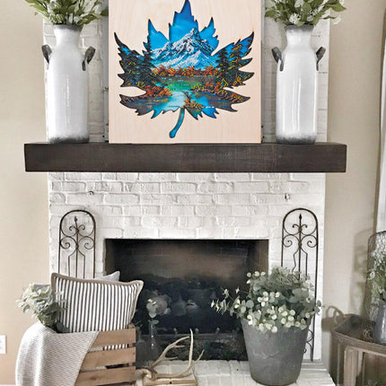 DIY Bead Embroidery Kit with decorative wooden frame "Bunfa`s fresh coolness" 11.7"x11.7" / 29.7x29.7 cm