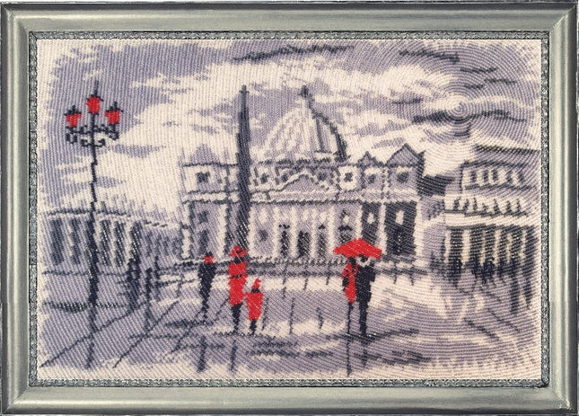 Bead DIY Embroidery Kit "Promenade in Rome (after O. Darchuk)" 9.8"x14.2"/ 25.0x36.0 cm