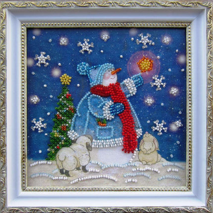 DIY Bead Embroidery Kit "Fairy night"  5.9"x5.9" / 15.0x15.0 cm
