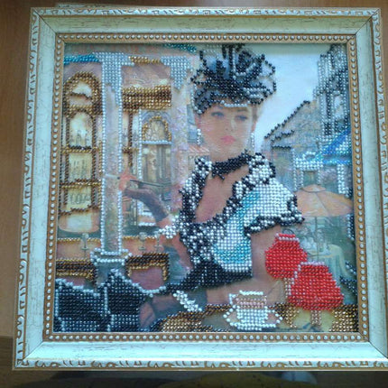 Canvas for bead embroidery "Bohemia" 7.9"x7.9" / 20.0x20.0 cm