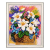 DIY Bead Embroidery Kit "Basket with Lillies" 13.4"x10.6" / 34.0x27.0 cm