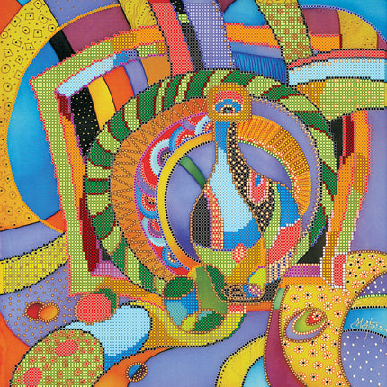 Canvas for bead embroidery "Jar" 11.8"x11.8" / 30.0x30.0 cm