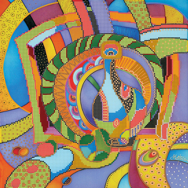 Canvas for bead embroidery "Jar" 11.8"x11.8" / 30.0x30.0 cm