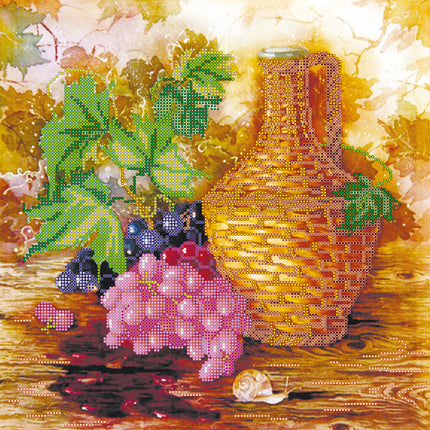 Canvas for bead embroidery "Grapevine" 11.8"x11.8" / 30.0x30.0 cm