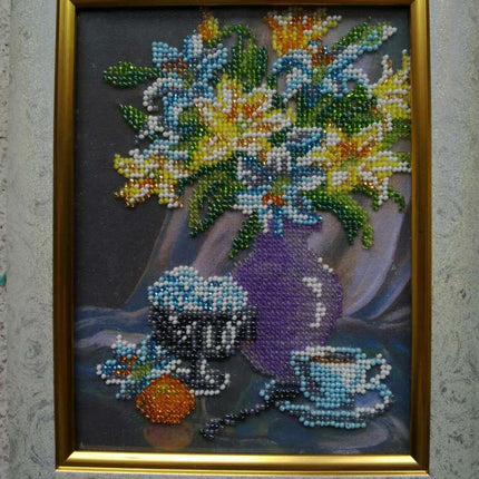 Canvas for bead embroidery "Sweet Morning" 5.9"x7.9" / 15.0x20.0 cm