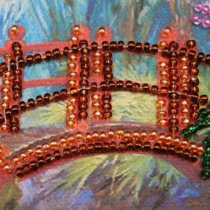DIY Bead Embroidery Kit "In a brushwood"  5.9"x5.9" / 15.0x15.0 cm