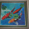 Canvas for bead embroidery "Lucky fishes" 11.8"x11.8" / 30.0x30.0 cm
