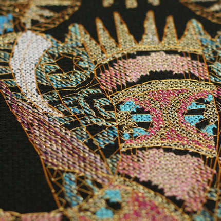 DIY Cross Stitch Kit "Golden elephant" 11.4"x11.4"