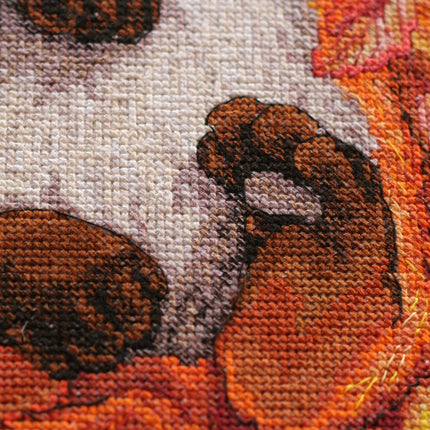 DIY Cross Stitch Kit "First autumn" 9.4"x14.2"