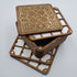 Multilayer bead organizer with wooden lid