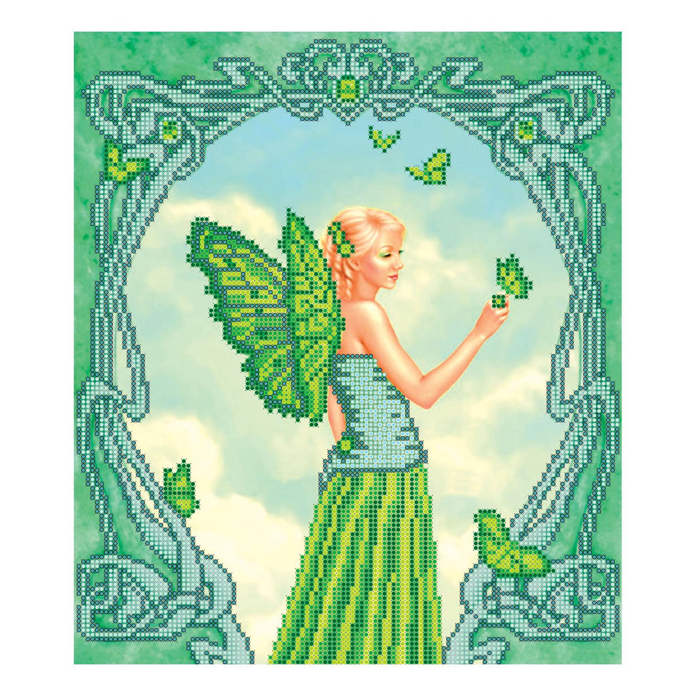 Canvas for bead embroidery "Emerald" 10.2"x11.8" / 26.0x30.0 cm