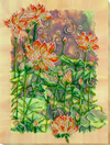 DIY Bead Embroidery Kit "Lotuses at sunset" 9.8"x13.0" / 25.0x33.0 cm