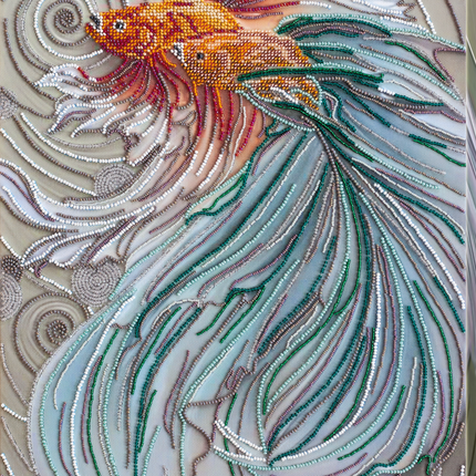 DIY Bead Embroidery Kit "Halfmoon" 11.8"x19.1" / 30.0x48.5 cm