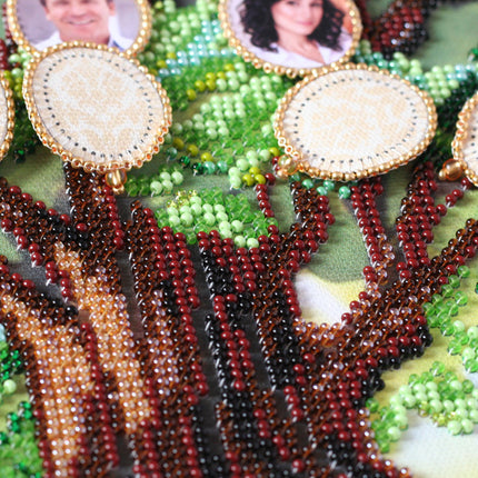 DIY Bead Embroidery Kit "Genealogical tree" 15.7"x13.0" / 40.0x33.0 cm