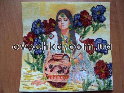 Canvas for bead embroidery "Spring Water" 7.9"x7.9" / 20.0x20.0 cm