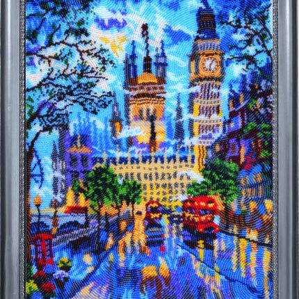 Bead DIY Embroidery Kit "Night London" 13.4"x9.8"/ 34.0x25.0 cm