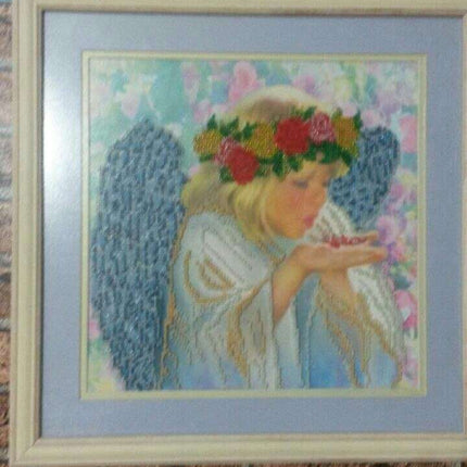 Canvas for bead embroidery "Rose Petals" 11.8"x11.8" / 30.0x30.0 cm