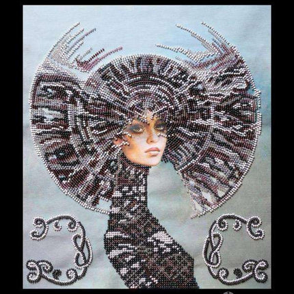 DIY Bead Embroidery Kit "Selena" 10.2"x11.8" / 26.0x30.0 cm